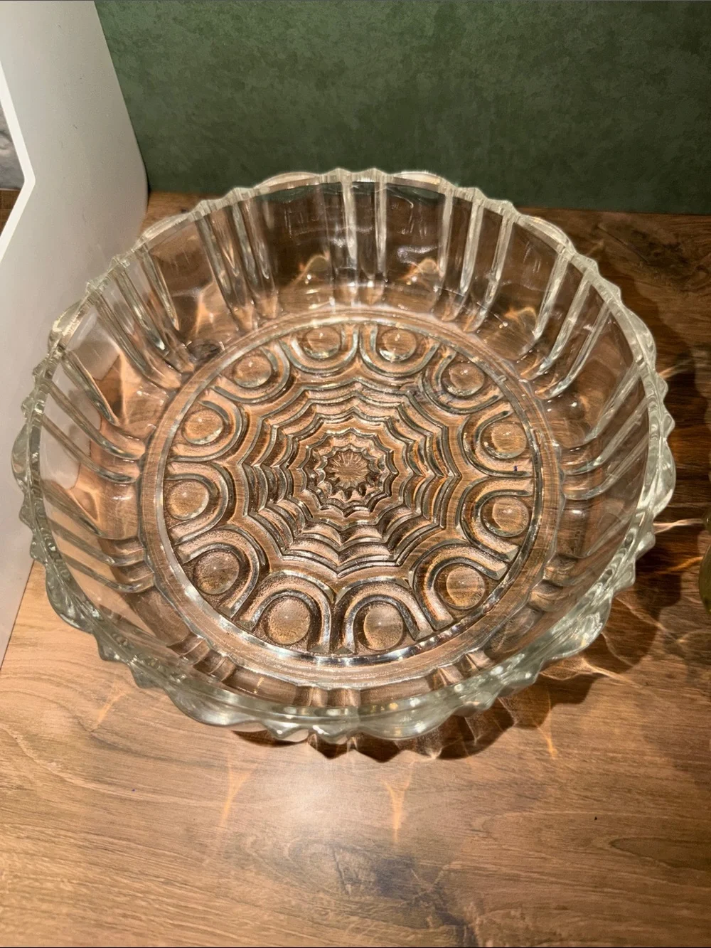 Anchor Hocking Clear Ribbed Glass Lidded Dish